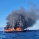 Can pazarı! Bodrum açıklarında 27 metrelik tekne yandı!
